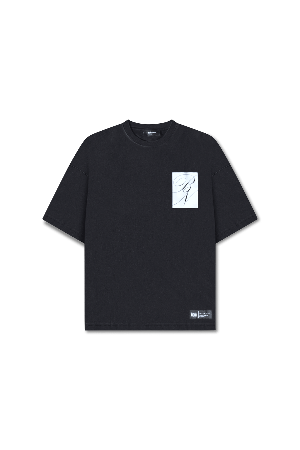 Suede Patch Tee - Black