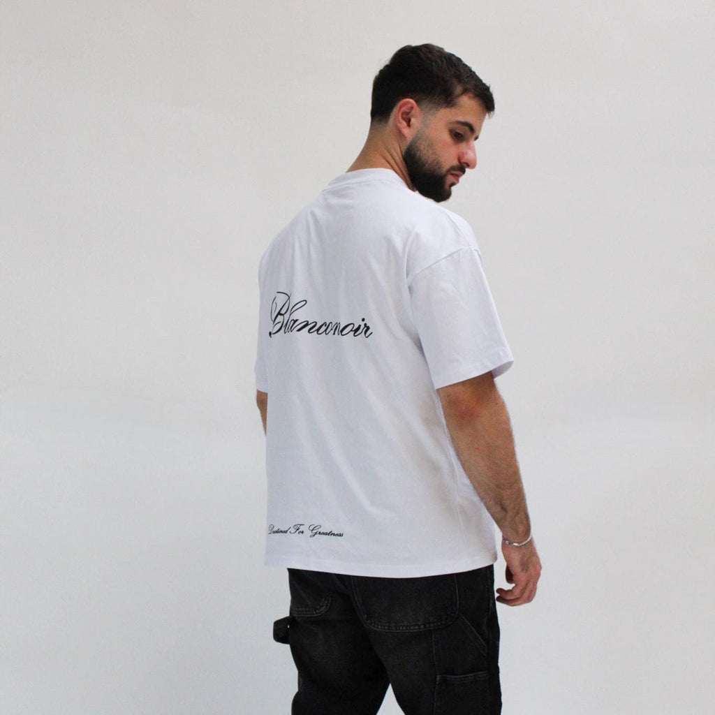 Suede Patch Tee - White