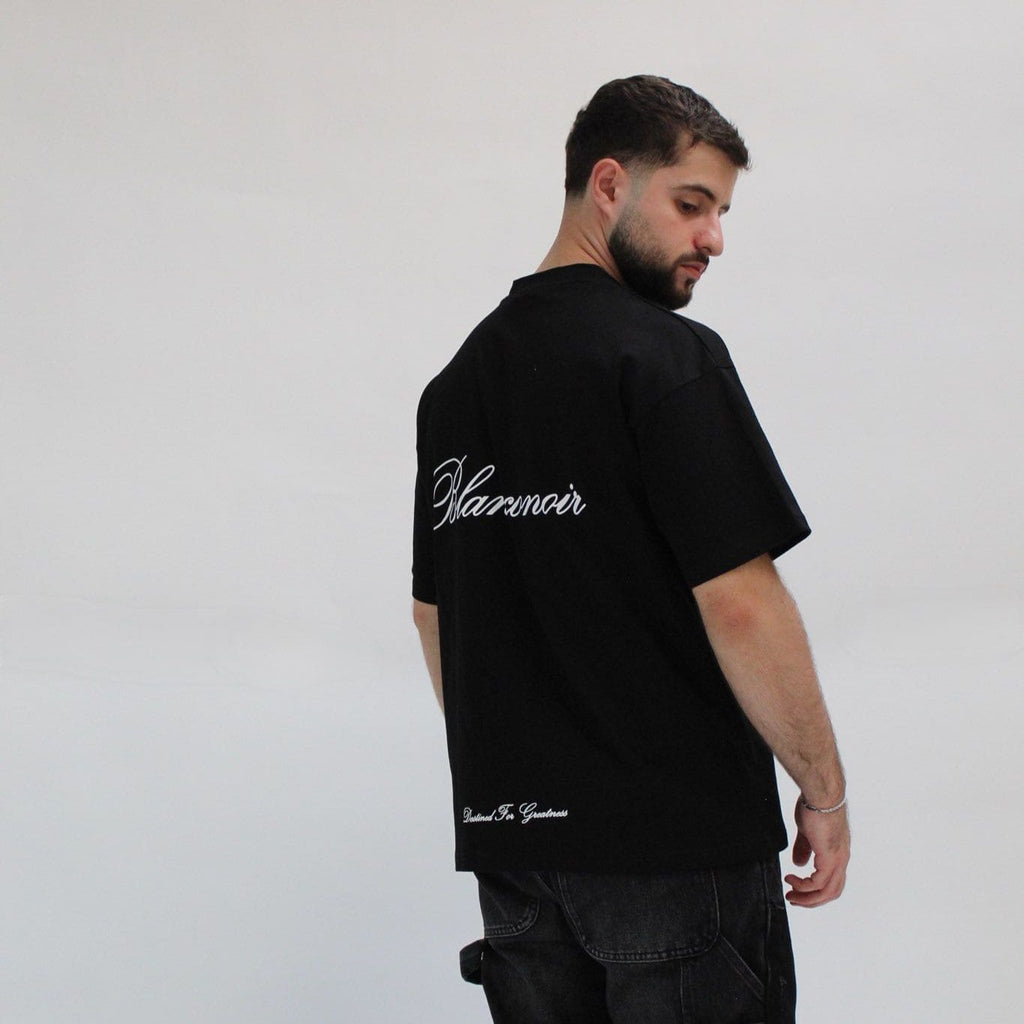 Suede Patch Tee - Black