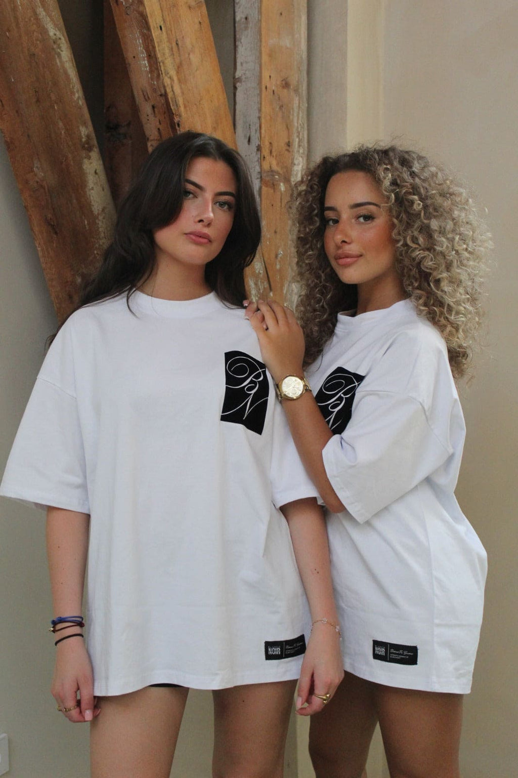 Suede Patch Tee - White