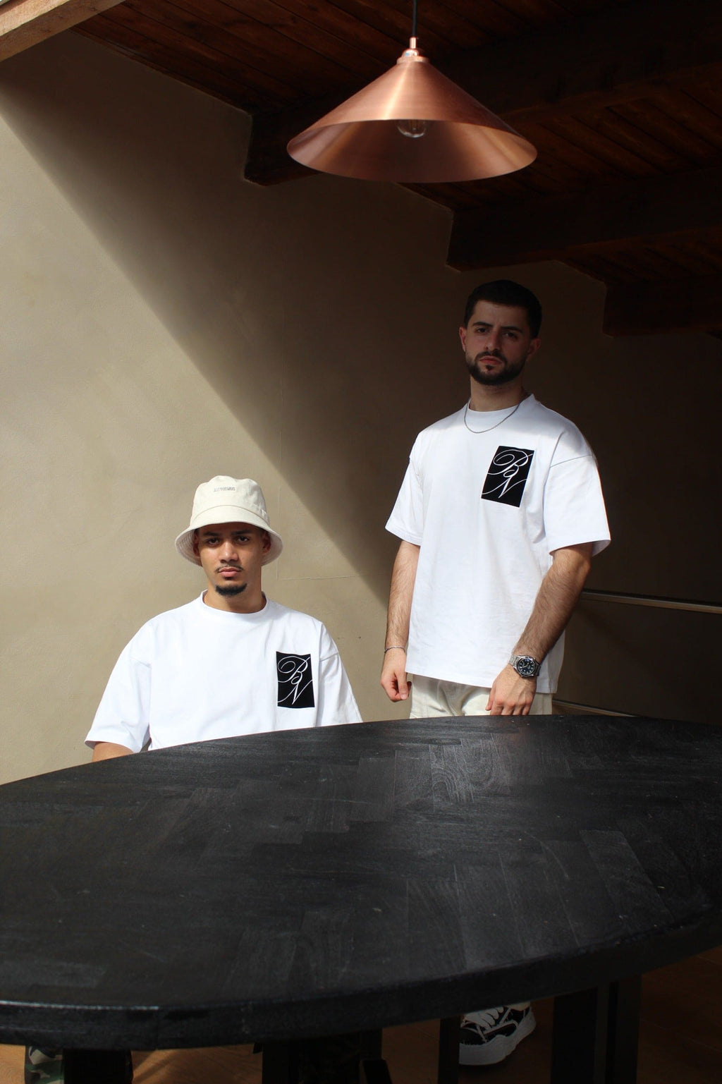 Suede Patch Tee - White